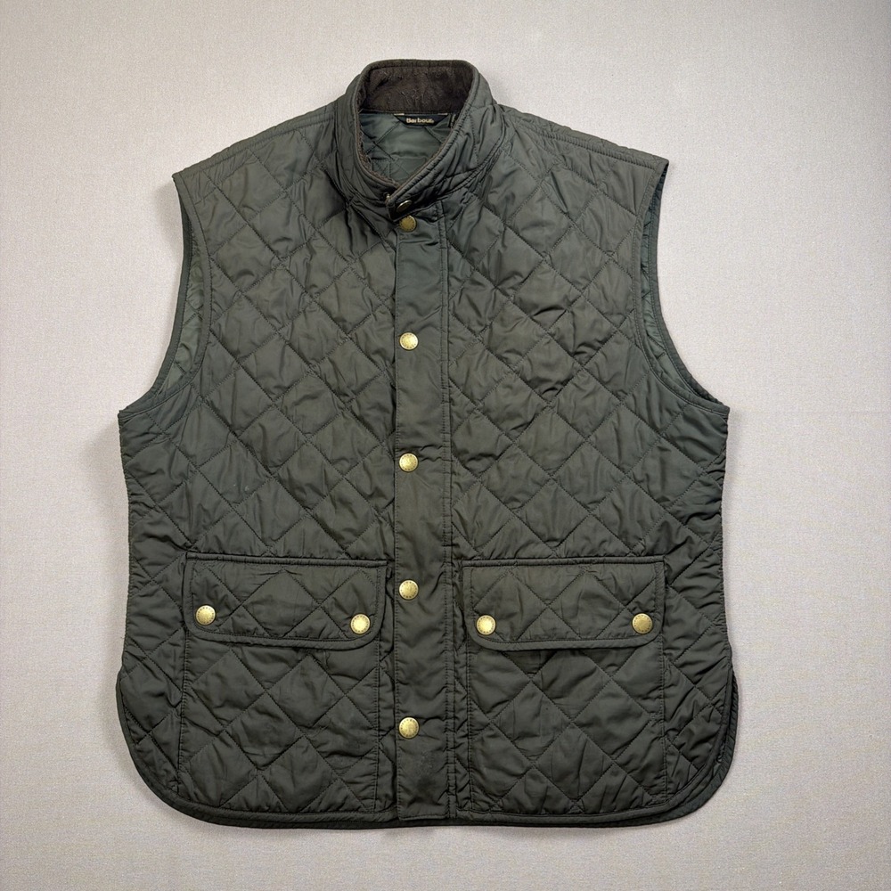 Barbour Lowerdale Gilet Quilted Vest Sage Green Full Zip Men's XXL G010042GN71